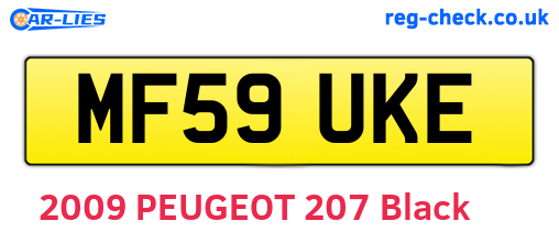 MF59UKE are the vehicle registration plates.