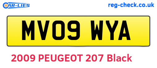 MV09WYA are the vehicle registration plates.