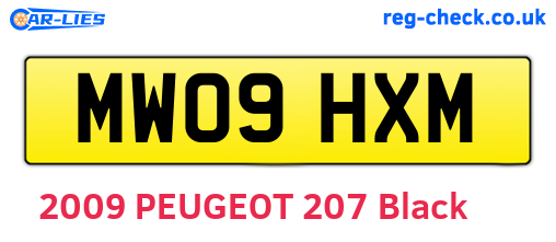 MW09HXM are the vehicle registration plates.