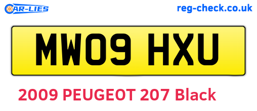 MW09HXU are the vehicle registration plates.