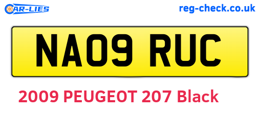 NA09RUC are the vehicle registration plates.