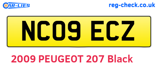 NC09ECZ are the vehicle registration plates.