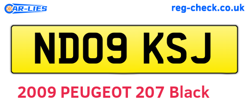 ND09KSJ are the vehicle registration plates.