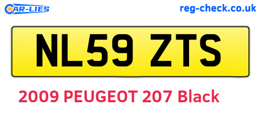 NL59ZTS are the vehicle registration plates.