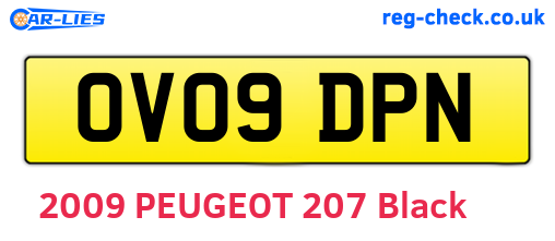 OV09DPN are the vehicle registration plates.