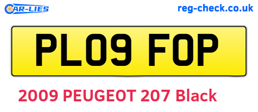 PL09FOP are the vehicle registration plates.