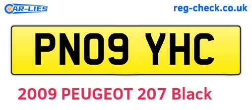 PN09YHC are the vehicle registration plates.
