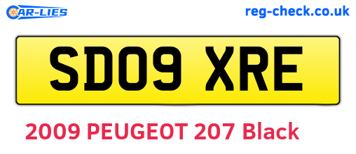 SD09XRE are the vehicle registration plates.