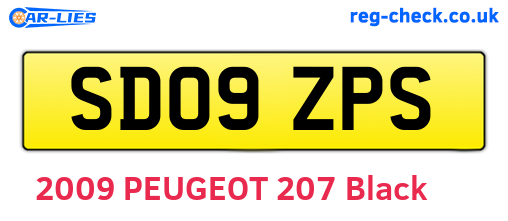 SD09ZPS are the vehicle registration plates.