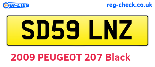 SD59LNZ are the vehicle registration plates.