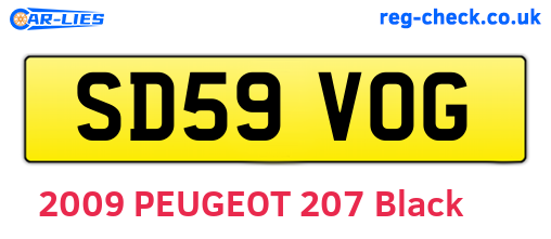 SD59VOG are the vehicle registration plates.