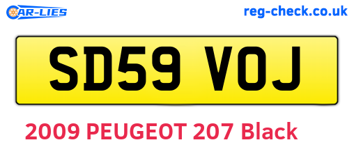 SD59VOJ are the vehicle registration plates.