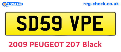 SD59VPE are the vehicle registration plates.