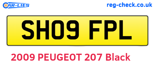 SH09FPL are the vehicle registration plates.
