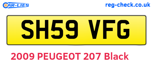 SH59VFG are the vehicle registration plates.