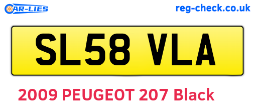 SL58VLA are the vehicle registration plates.