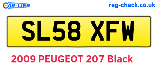 SL58XFW are the vehicle registration plates.