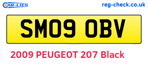 SM09OBV are the vehicle registration plates.