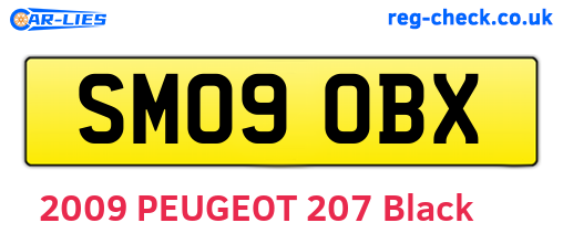 SM09OBX are the vehicle registration plates.