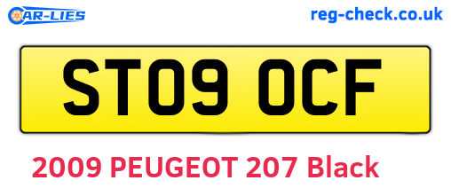 ST09OCF are the vehicle registration plates.