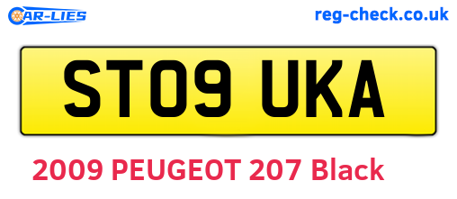 ST09UKA are the vehicle registration plates.