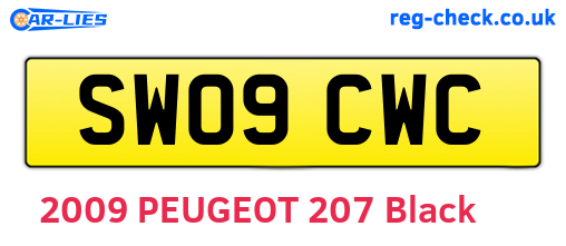 SW09CWC are the vehicle registration plates.