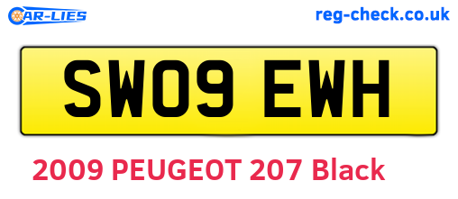 SW09EWH are the vehicle registration plates.