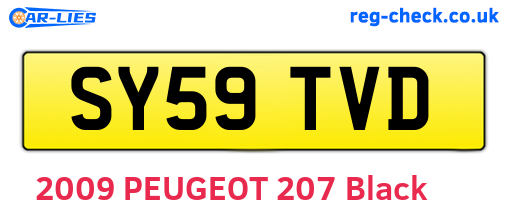 SY59TVD are the vehicle registration plates.