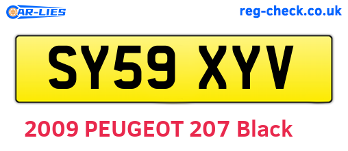 SY59XYV are the vehicle registration plates.