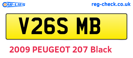 V26SMB are the vehicle registration plates.