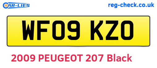 WF09KZO are the vehicle registration plates.