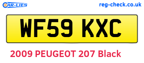 WF59KXC are the vehicle registration plates.