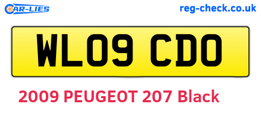 WL09CDO are the vehicle registration plates.