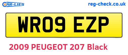 WR09EZP are the vehicle registration plates.