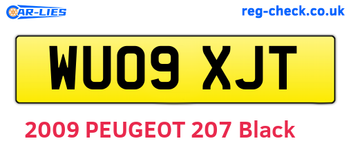 WU09XJT are the vehicle registration plates.