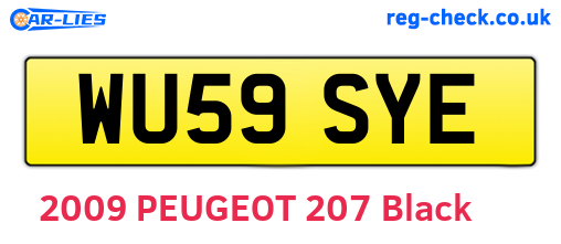 WU59SYE are the vehicle registration plates.