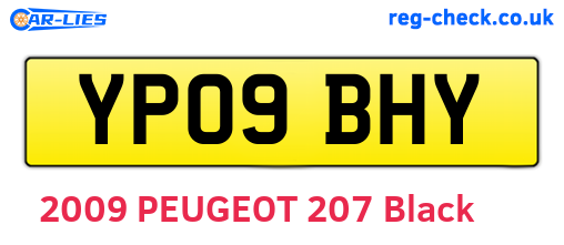 YP09BHY are the vehicle registration plates.