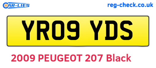 YR09YDS are the vehicle registration plates.