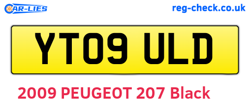 YT09ULD are the vehicle registration plates.