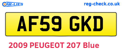 AF59GKD are the vehicle registration plates.
