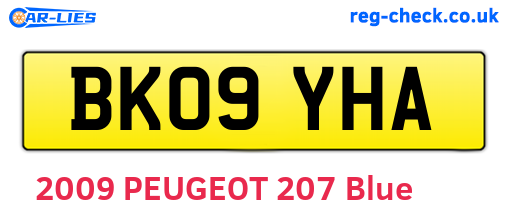 BK09YHA are the vehicle registration plates.