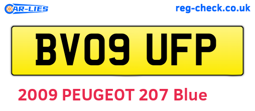 BV09UFP are the vehicle registration plates.