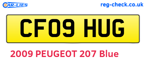 CF09HUG are the vehicle registration plates.