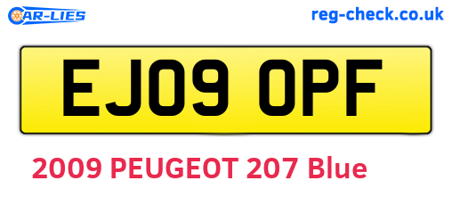 EJ09OPF are the vehicle registration plates.