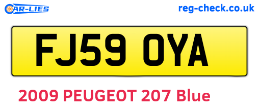 FJ59OYA are the vehicle registration plates.