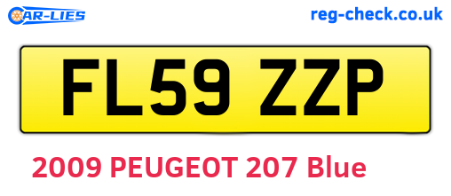 FL59ZZP are the vehicle registration plates.