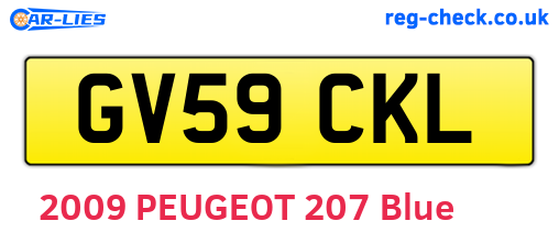 GV59CKL are the vehicle registration plates.