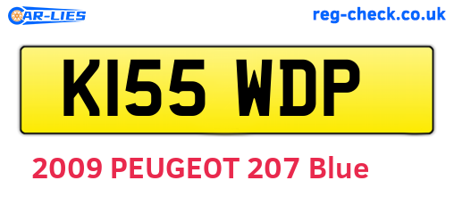 K155WDP are the vehicle registration plates.