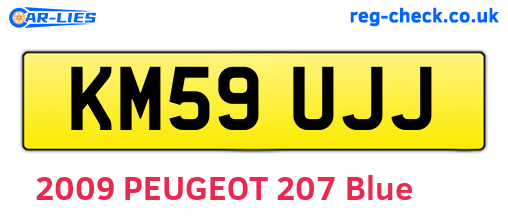 KM59UJJ are the vehicle registration plates.