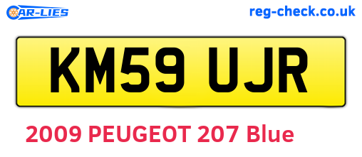 KM59UJR are the vehicle registration plates.